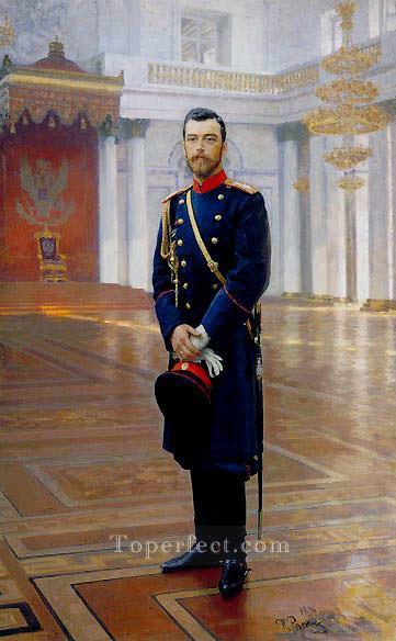 Portrait of Nicholas II The Last Russian Emperor Russian Realism Ilya Repin Oil Paintings